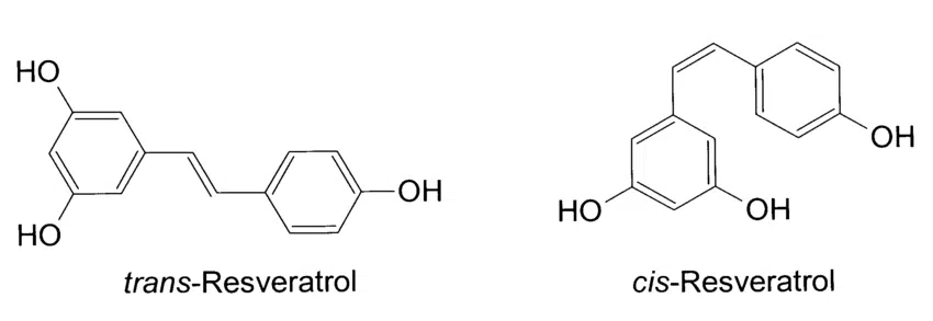 Chemical Structure trans vs cis Resveratrol